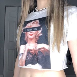I don’t care Merilyn Monroe crop top